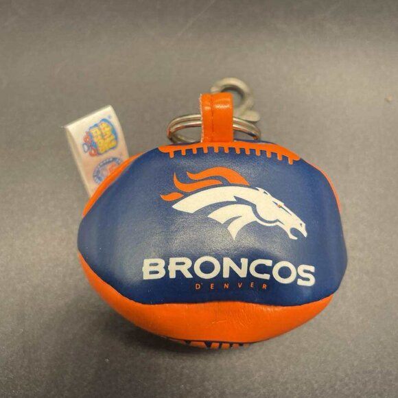 EUC Vintage 1998 Denver Broncos NFL Good Stuff Plush Football Keychain - Picture 1 of 9